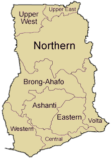 Ghana West Africa Regional Map